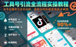 工具号引流全流程保姆级实操教程，全平台精准引流创业粉，最前沿的私域变现技术赋能