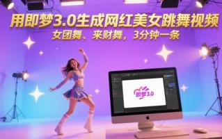 用即梦3.0生成网红美女跳舞视频，女团舞、来财舞，3分钟一条