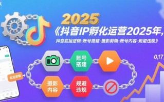抖音IP孵化运营2025年，抖音底层逻辑-账号搭建-摄影剪辑-账号内容-规避违规