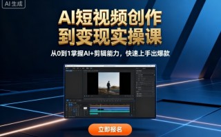 AI短视频创作到变现实操课，从0到1掌握AI+剪辑能力，快速上手出爆款(更新10月)
