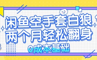 闲鱼空手套白狼 0成本基础，简单易上手项目 两个月轻松翻身 …