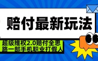 超级维权2.0全新玩法，2024赔付全思路职业打假一部手机搞定【仅揭秘】