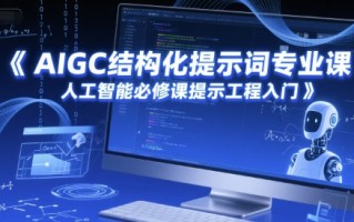 AIGC结构化提示词专业课，人工智能必修课提示工程入门