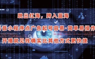 抖音小程序点广告项目，起号容易，简单易操作，开播就见有收益【揭秘】