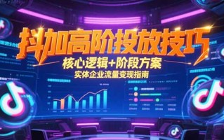 抖加高阶投放技巧，核心逻辑+阶段方案，实体企业流量变现指南