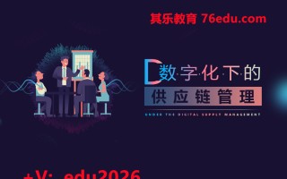 数字化下的供应链管理（2集） mp4高清无水印视频教程网盘免费下载
