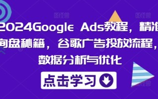 2024Google Ads教程，精准询盘秘籍，谷歌广告投放流程，数据分析与优化