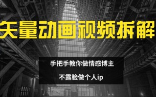 矢量动画视频全拆解 手把手教你做情感博主 不露脸做个人ip【揭秘】