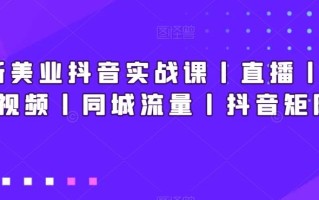 新美业抖音实战课丨直播丨短视频丨同城流量丨抖音矩阵