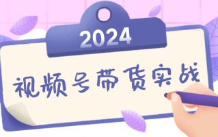 2024视频号最新带货实战课：无人直播/书单号卖货/个人IP口播 (附资料素材