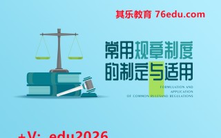 常用规章制度的制定与适用（7集） mp4高清无水印视频教程网盘免费下载