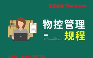 物控管理规程（3集） mp4高清无水印视频教程网盘免费下载