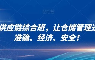 电商供应链综合班，让仓储管理迅速、准确、经济、安全！