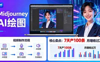 AI绘图照片开口说话视频制作：Midjourney+数字人，7天产100条月增收过万