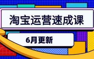 淘宝运营速成课-6月，直通车六维玩法，引力魔方实操，三阶搜索爆破技术