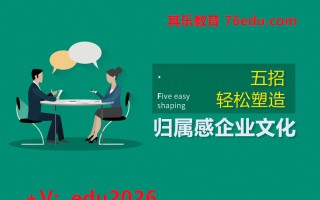 五招轻松塑造归属感企业文化（3集） mp4高清无水印视频教程网盘免费下载