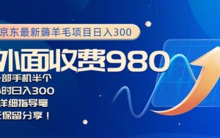 京东最新薅羊毛项目小白怎么做到日入300+一部手机半小时搞定