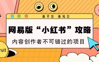 网易版“小红书”攻略，新平台 新风口，内容创作者不可错过的项目