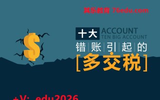 十大错账引起的多交税（4集） mp4高清无水印视频教程网盘免费下载