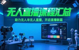 无人直播课程汇总，含非实时防风技术，助力无人半无人直播，开启直播新篇