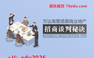 万达高管透露商业地产招商谈判秘诀（4集） mp4高清无水印视频教程网盘免费下载