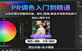 PR调色入门到精通：从色彩理论到案例实操，婚礼/医美/美食多场景调色技巧