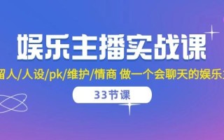 娱乐主播实战课 留人/人设/pk/维护/情商 做一个会聊天的娱乐主播-33节课