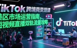TikTok跨境电商变现课，美区市场运营指南，短视频直播双轨流量攻略