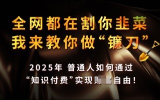 知识付费如何做到月入过W+，2025我来教你做“镰刀”【揭秘】