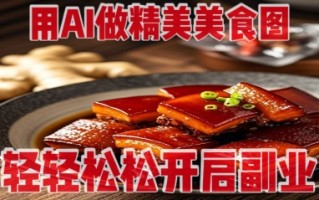 用AI做精美美食图，无需专业设备拍摄，轻轻松松开启副业