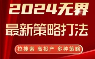 2024无界最新策略打法，拉搜索，高投产，多种策略