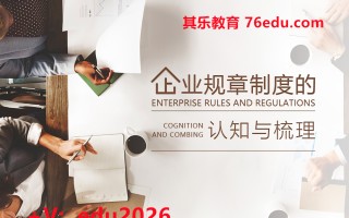 企业规章制度的认知与梳理（2集） mp4高清无水印视频教程网盘免费下载