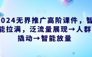 2024无界推广高阶课件，智能拉满，泛流量展现→人群撬动→智能放量