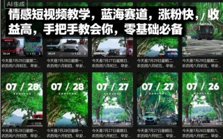 情感短视频教学，蓝海赛道，涨粉快，收益高，手把手教会你，零基础必备