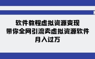 软件教程虚拟资源变现：带你全网引流卖虚拟资源软件，月入过万（11节课）