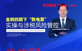 金税四期下“数电票”实操与涉税风险管控（7集） mp4高清无水印视频教程网盘免费下载