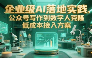 企业级AI落地实践，公众号写作到数字人克隆，低成本接入方案