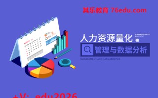 人力资源量化管理与数据分析（3集） mp4高清无水印视频教程网盘免费下载