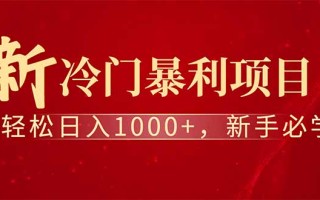 全新项目，每天被动收益1000+，长期管道收益！