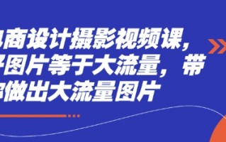 电商设计摄影视频课，好图片等于大流量，带你做出大流量图片