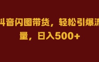 抖音闪图带货，轻松引爆流量，日入几张【揭秘】