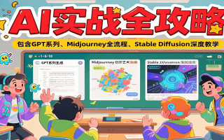 AI实战全攻略，包含GPT系列、Midjourney全流程、Stable Diffusion深度教学