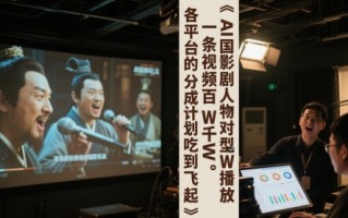 AI三国影视剧人物对口型唱歌玩法，一条视频百W千W播放，各平台的分成计划吃到飞起