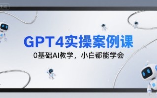 GPT4实操案例课，0基础AI教学，小白都能学会